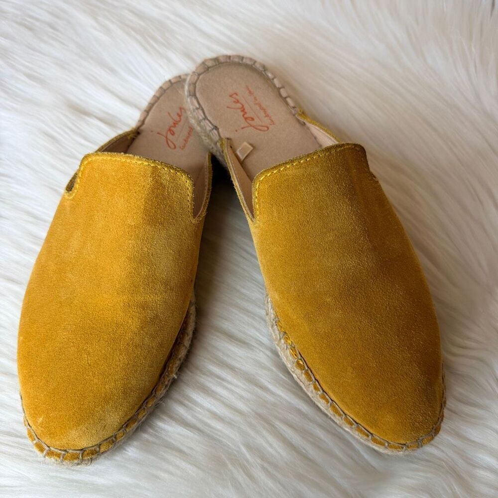 Joules Suede Seashore Shoes Medium Yellow Handcrafted in Spain Size 38